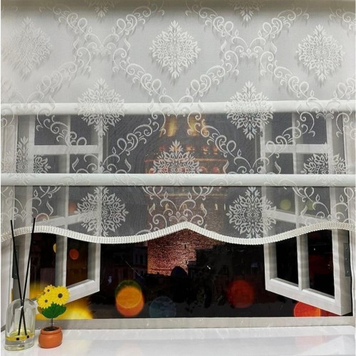 Kristal Pərdə – İkili Mexanizmalı Tül və Stor Pərdə Model 4