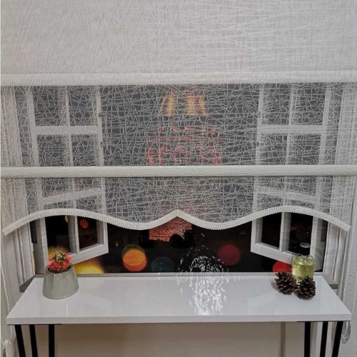 Kristal Pərdə – İkili Mexanizmalı Tül və Stor Pərdə Model 7