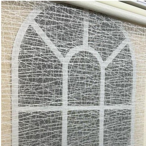 Kristal Pərdə – İkili Mexanizmli Kirli Ağ Tül və Ekru Stor Pərdə (STB-100)